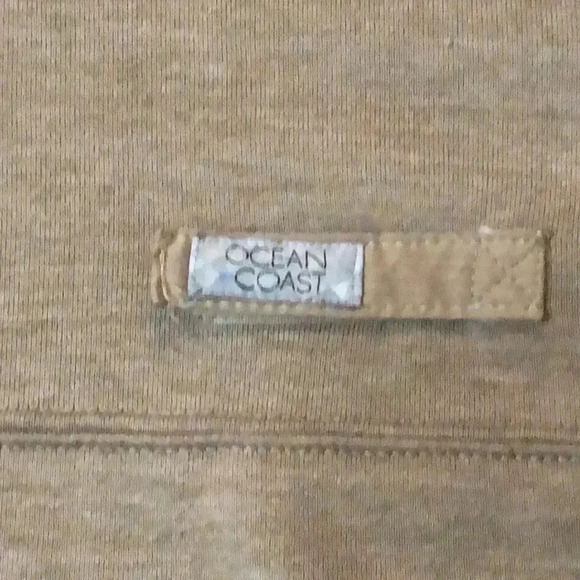 Ocean Coast Camel Cotton Blend  Quarter Zip Pullover Men’s Size 2XL - Picture 2 of 10